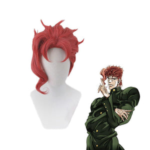 Anime JoJo's Bizarre Adventure Stardust Crusaders Kakyoin Noriaki Short Wine Red Cosplay Wigs