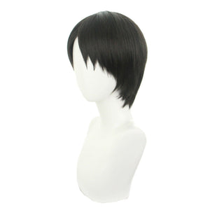 Anime Attack on Titan Levi Ackerman Short Black Cosplay Wigs