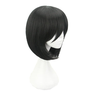 Anime Attack on Titan Mikasa Ackerman Short Black Cosplay Wigs