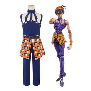 Anime JoJo's Bizarre Adventure Golden Wind Narancia Ghirga Cosplay Costume