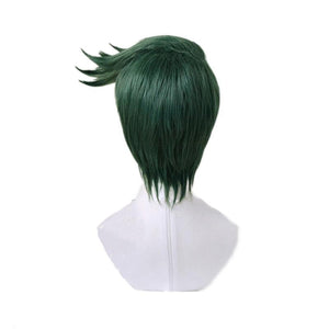 Anime JoJo's Bizarre Adventure Diamond is Unbreakable Rohan Kishibe Short Green Cosplay Wigs
