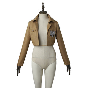 Anime Attack on Titan Mikasa Ackerman Ttraining Corps Uniform Set Cosplay Costume