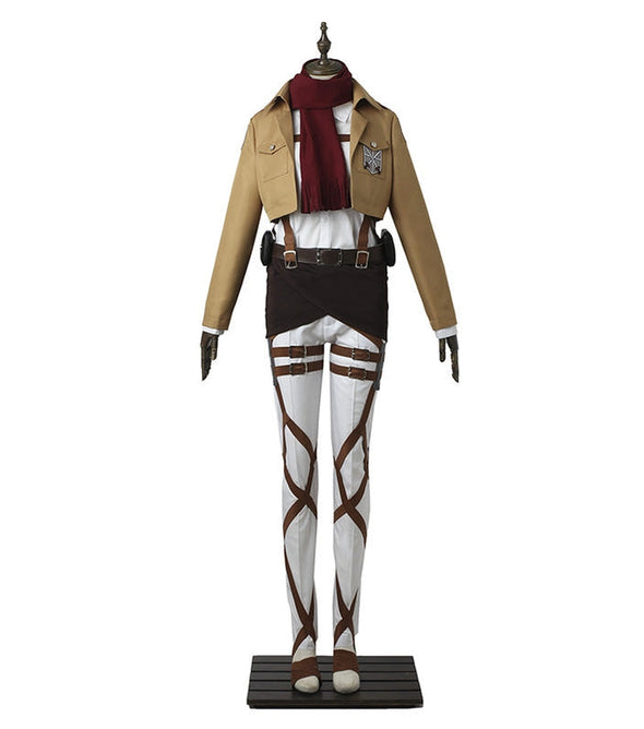 Anime Attack on Titan Mikasa Ackerman Ttraining Corps Uniform Set Cosplay Costume